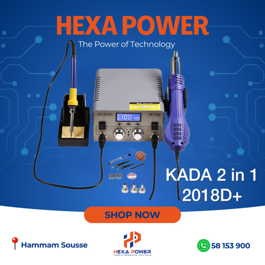 KADA 2018D+                  Hot Air station 2 in 1 - Hexa Power