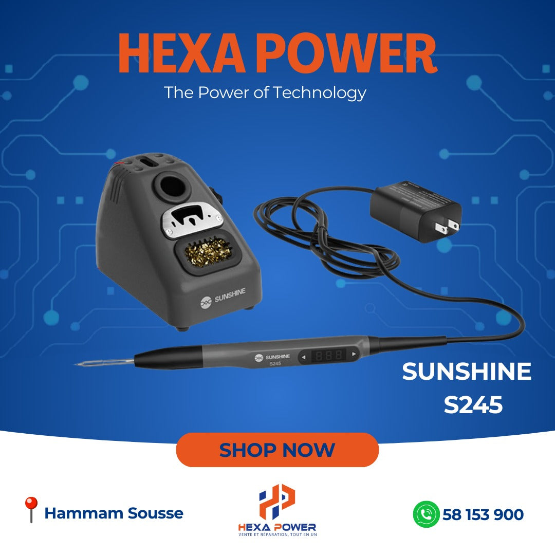 SUNSHINE S245
Smart Portable Soldering
Station - Hexa Power