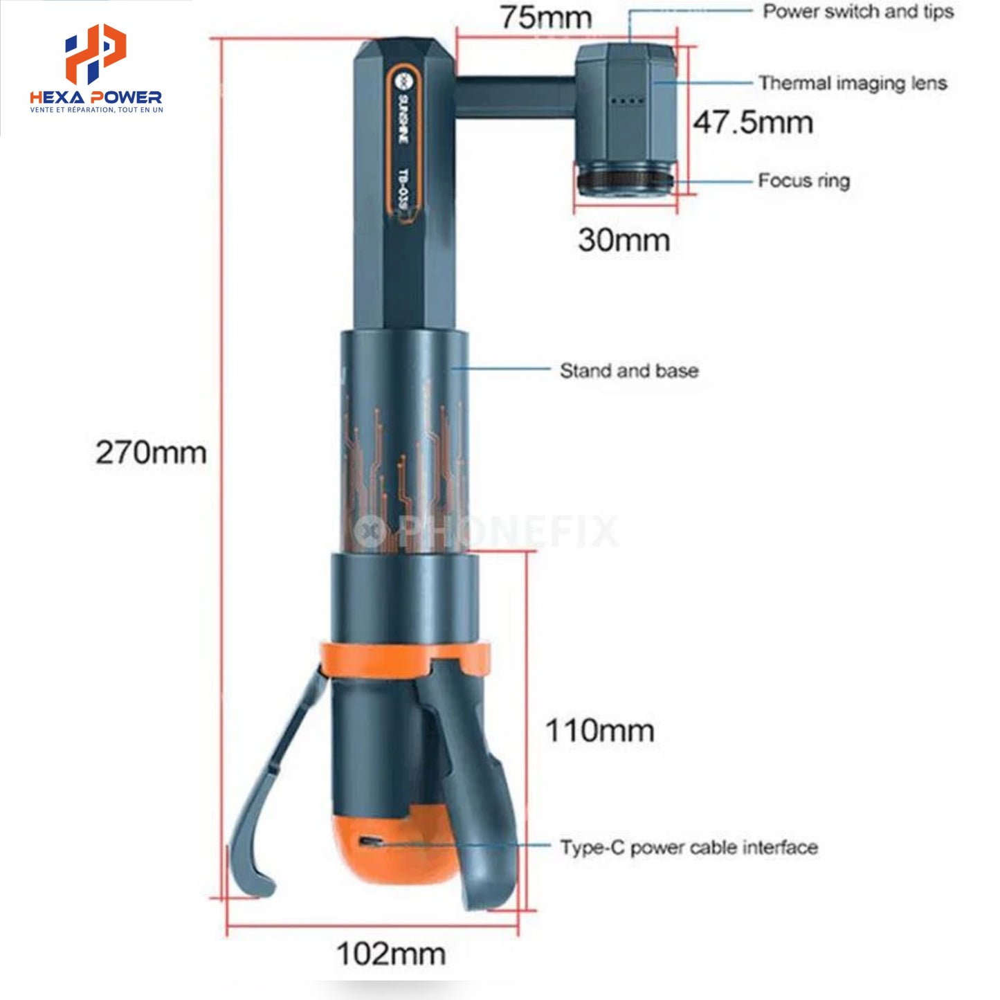 SUNSHINE
Caméra Thermique
TB-03S - Hexa Power