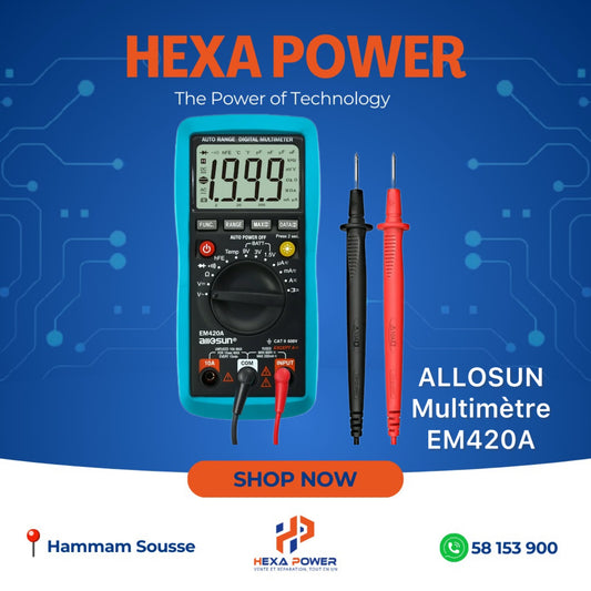 ALLOSUN Multimètre EM420A - Hexa Power