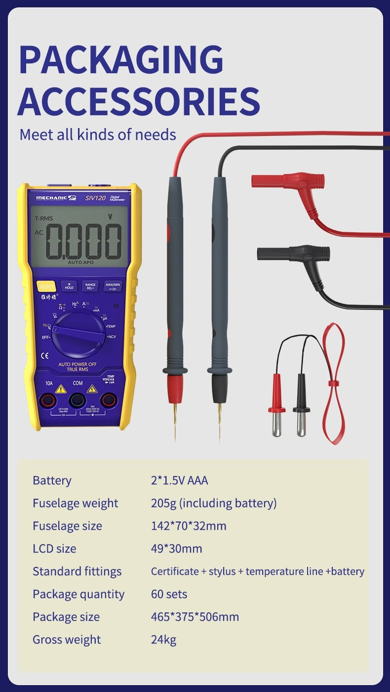 MECHANIC Multimetre SIV120 - Hexa Power
