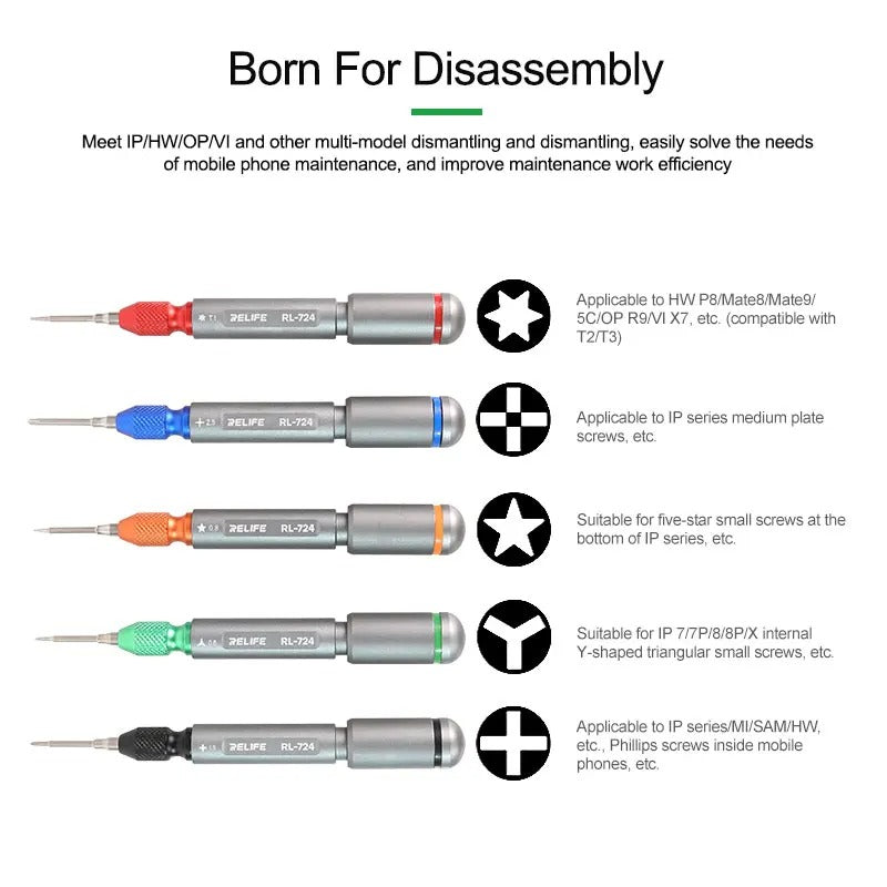 RELIFE Screwdriver Set RL-724A - Hexa Power