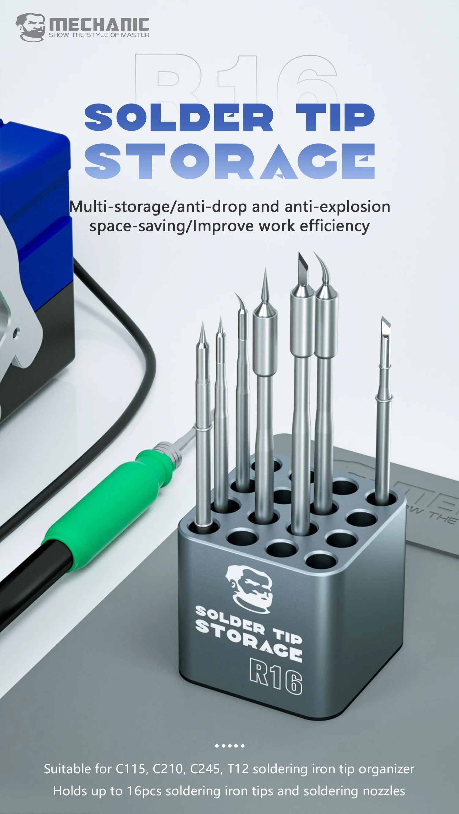 MECHANIC Soldering Screwdriver Storage R16 - Hexa Power