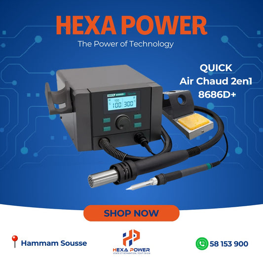 QUICK Rework Station 2 in 1 8686D+ - Hexa Power