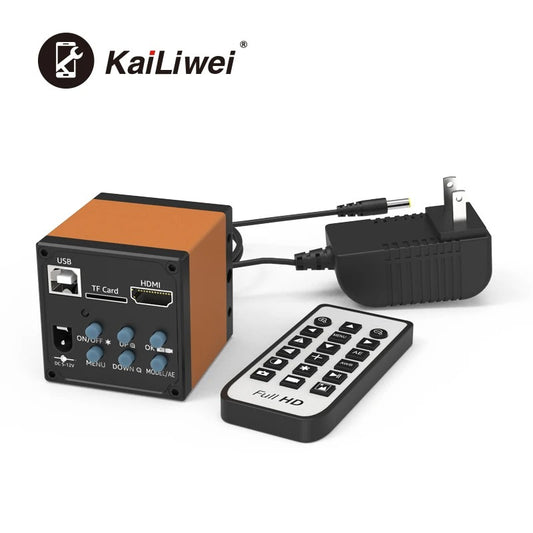 KAILIWEI 614 14MP Auto Zoom CCD Industrial Electronic Trinocular Microscope Video Camera - Hexa Power