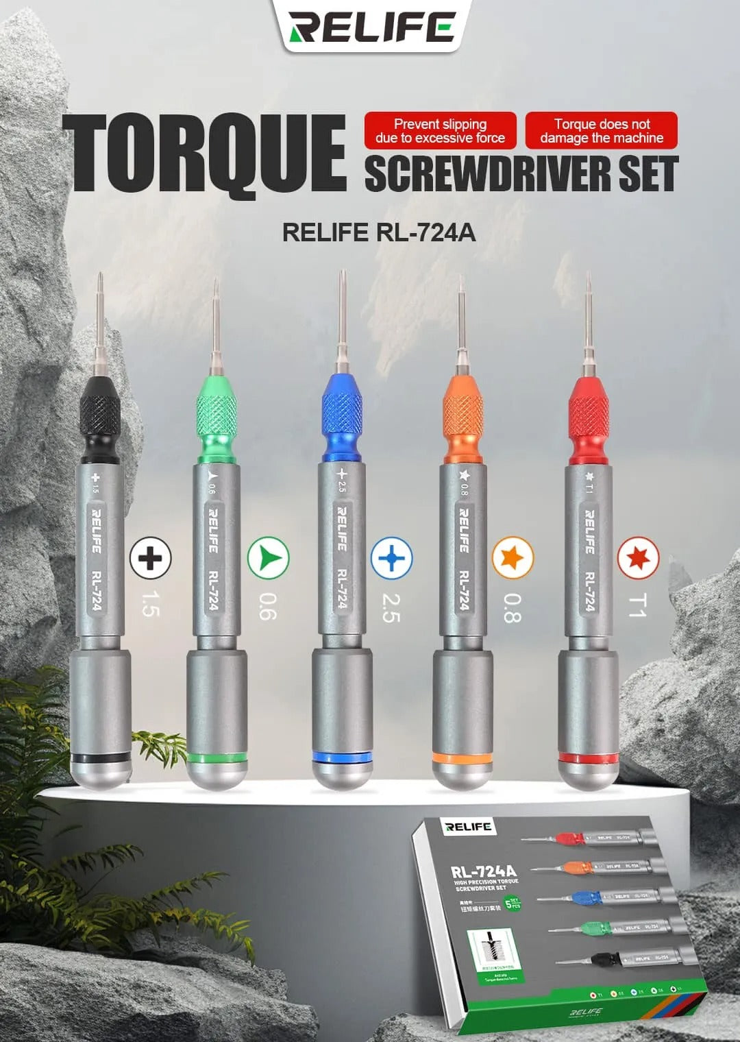 RELIFE Screwdriver Set RL-724A - Hexa Power