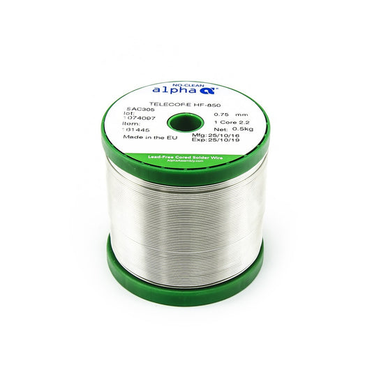 Fil de soudure Alpha Fluitin 1532 sans plomb  – 1mm, 500g - Hexa Power