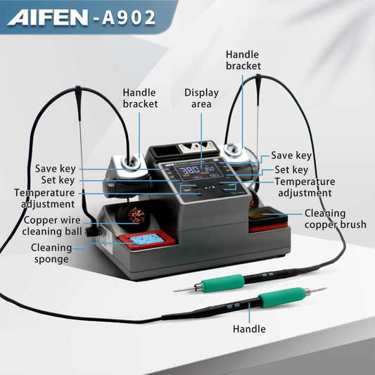 Aifen A902 – Station de soudure double 350W pour réparation électronique