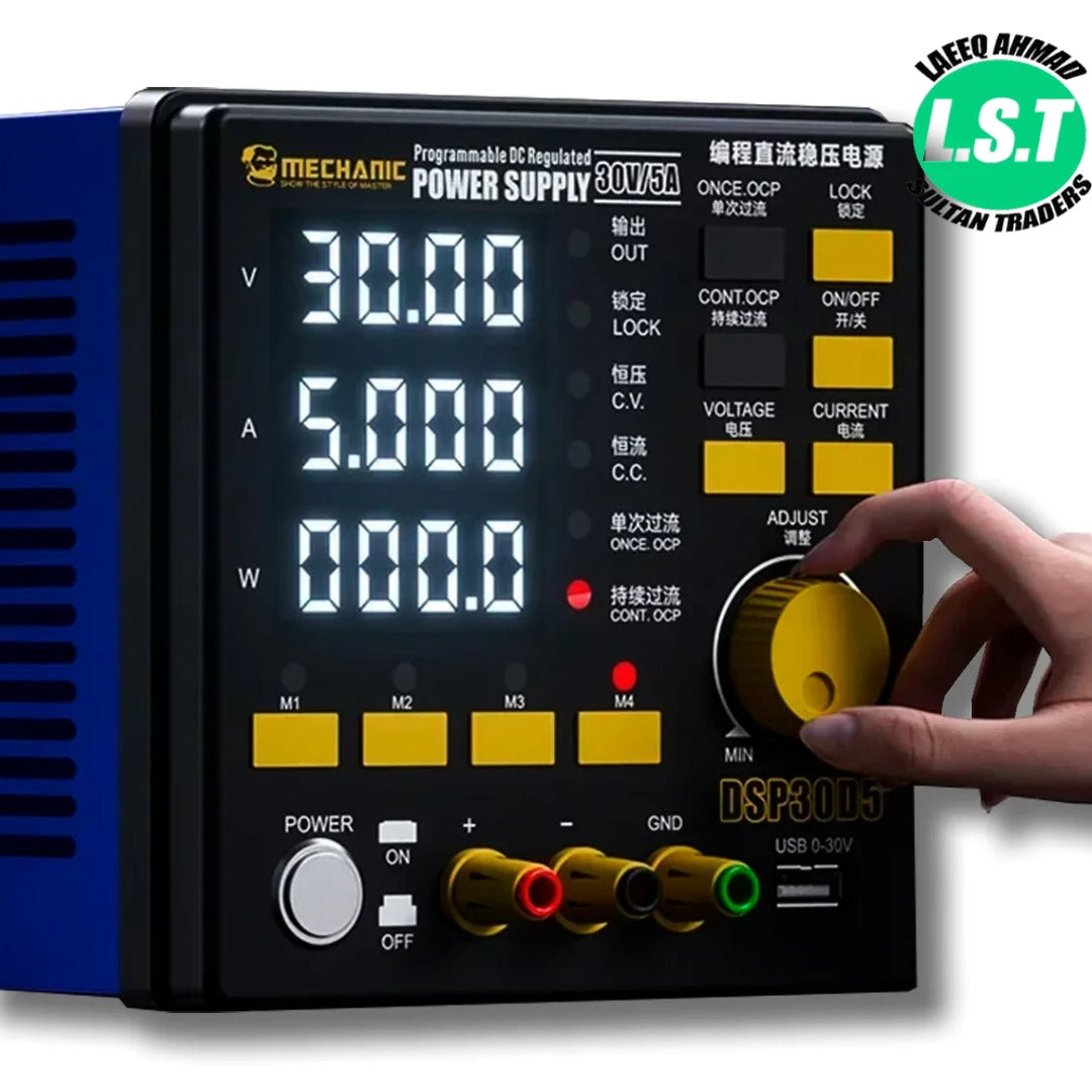 Mechanic DSP30D5 – Alimentation DC Programmable 30V / 5A Haute Précision - Hexa Power
