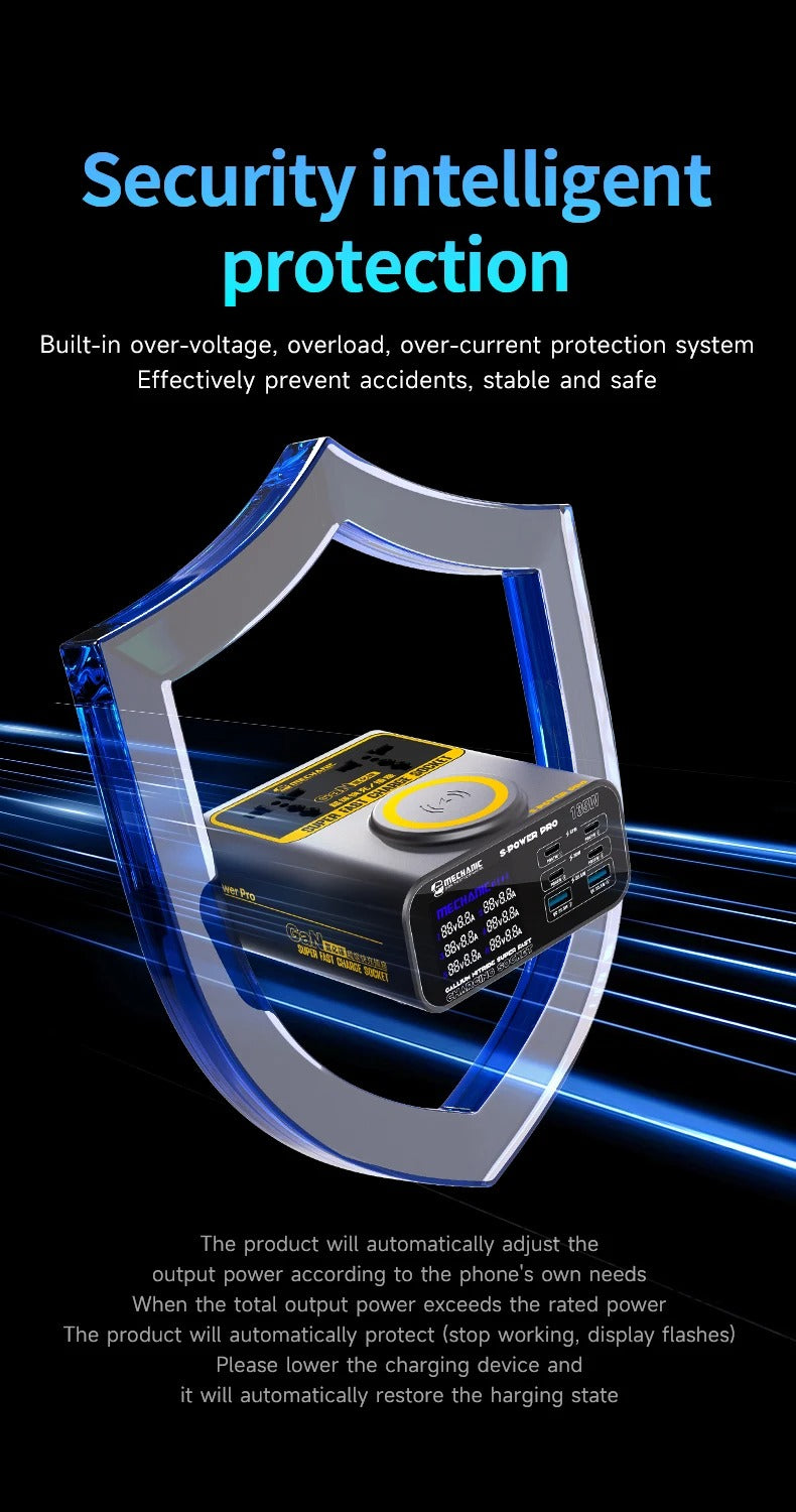 Mechanic S-Power Pro – Chargeur GaN Multi-Ports + Wireless