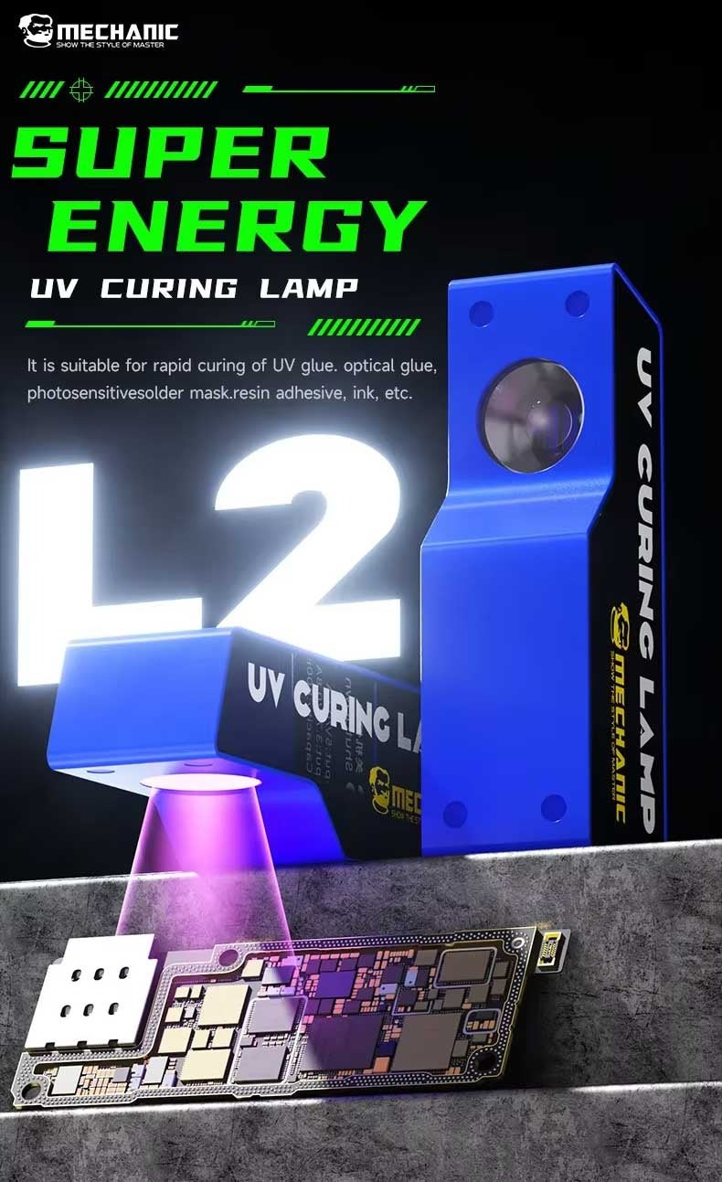 Mechanic L2 – Lampe UV Curing Professionnelle pour Résine, Colle OCA & Réparations Smartphone