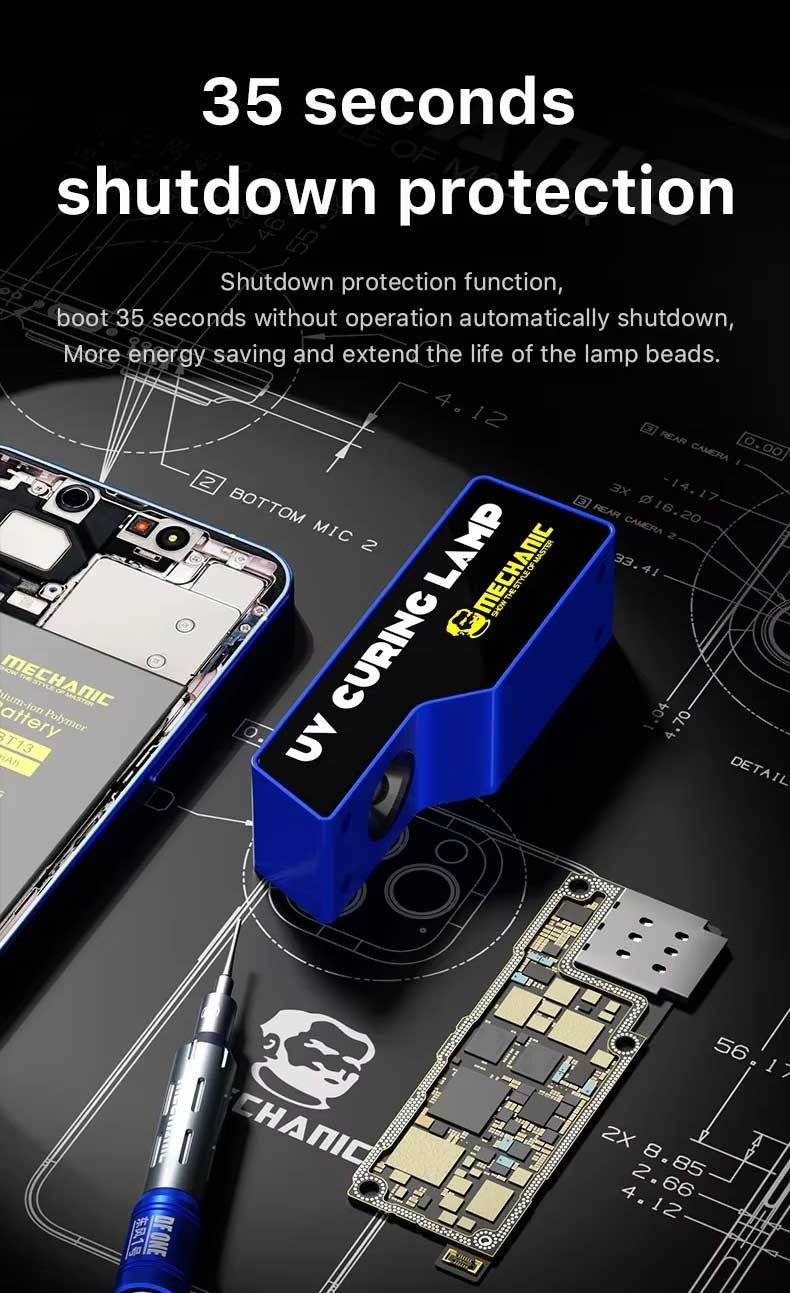 Mechanic L2 – Lampe UV Curing Professionnelle pour Résine, Colle OCA & Réparations Smartphone