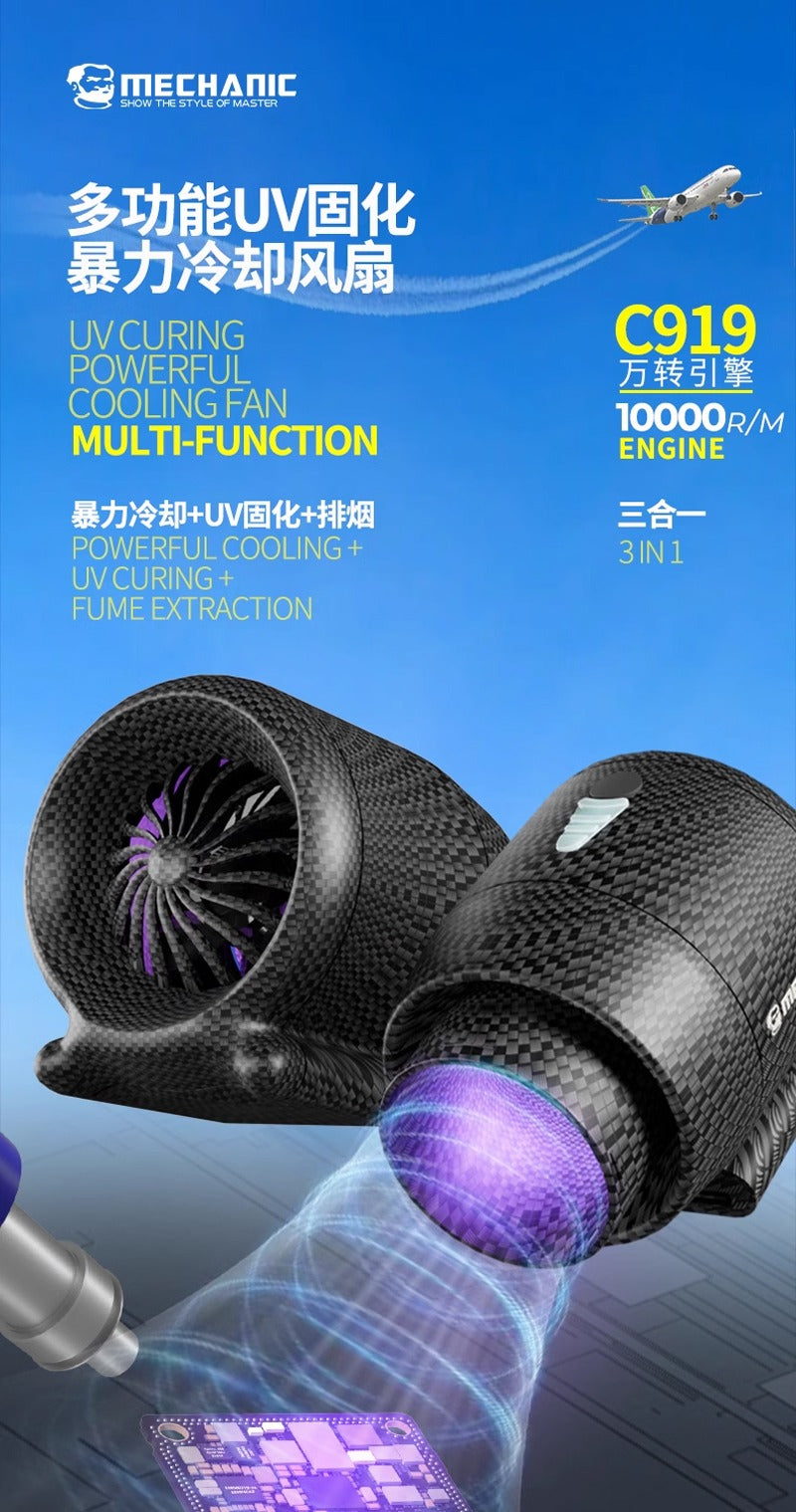 MECHANIC-C919 3-in-1 UV Curing and Cooling Fan