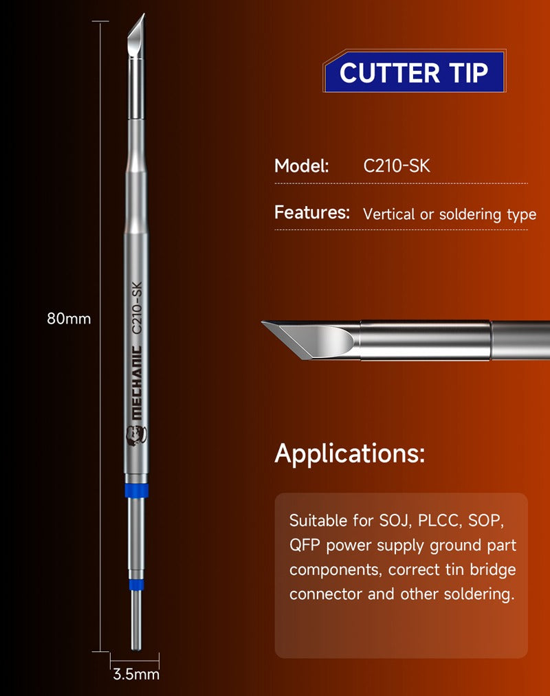 Mechanic C210 MIX 3 in 1 – Set de Pointes de Soudure de Précision IS-TS-SK