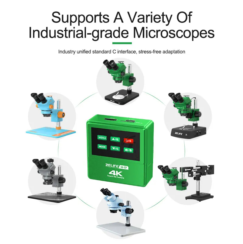 camera Relife M-17 – Caméra Microscope 4K avec Contrôle Tactile"