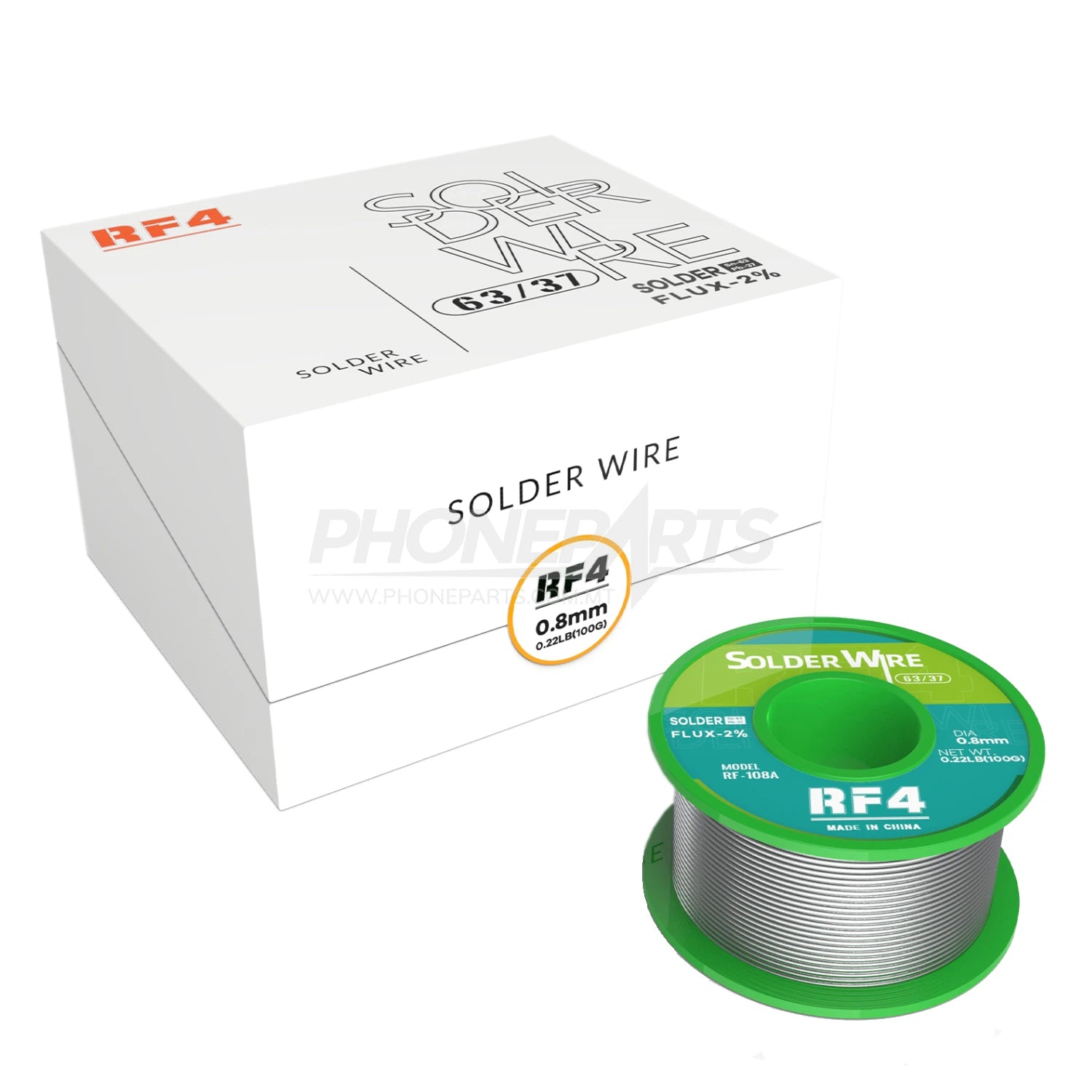RF4 Lead-Free Rosin Core Solder Tin Wire 100GR 0.8MM RF-108A - Hexa Power