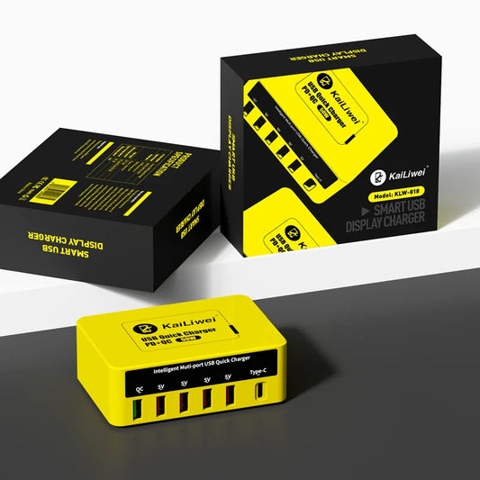 Chargeur Universel Kailiwei  KLW-818 – 50W, 6 Ports USB + Type-C + QC3.0 - Hexa Power