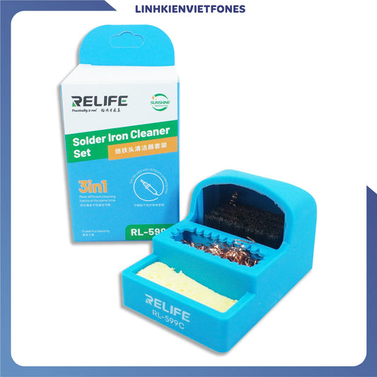 - RELIFE RL‑599C 3‑in‑1 – Nettoyeur de panne fer à souder professionnel